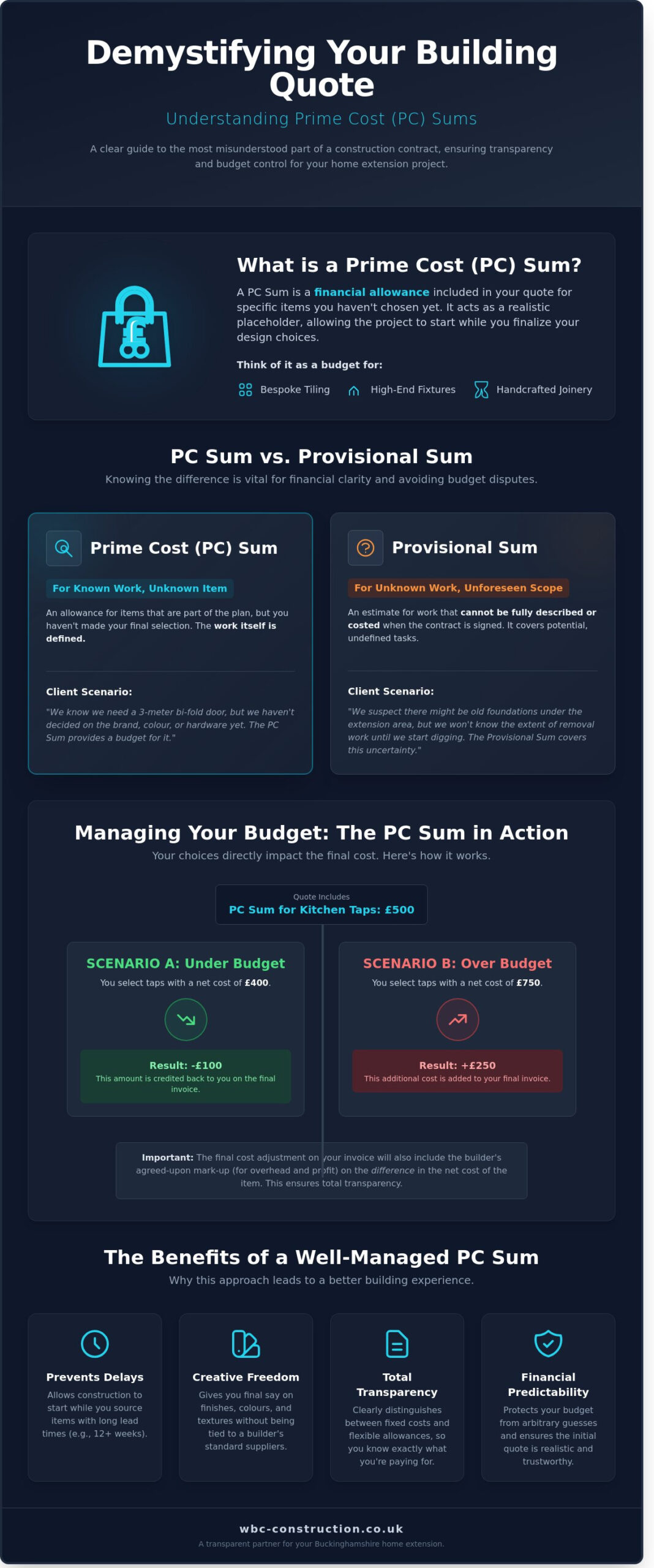 What is a PC Sum? A Buckinghamshire Homeowner’s Guide to Construction Quotes
